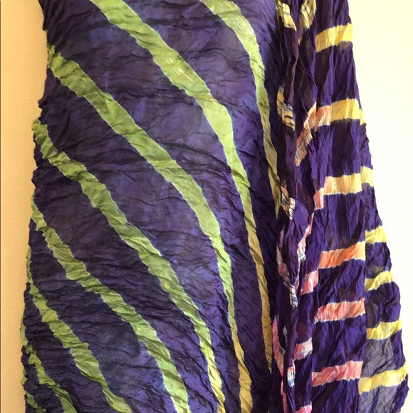 New Beach Navy Striped Scarf Wrap Pareo - Picture 10 of 10